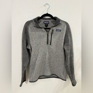 Patagonia Heathered Gray Fleece Pullover Men’s 1/4-Zip